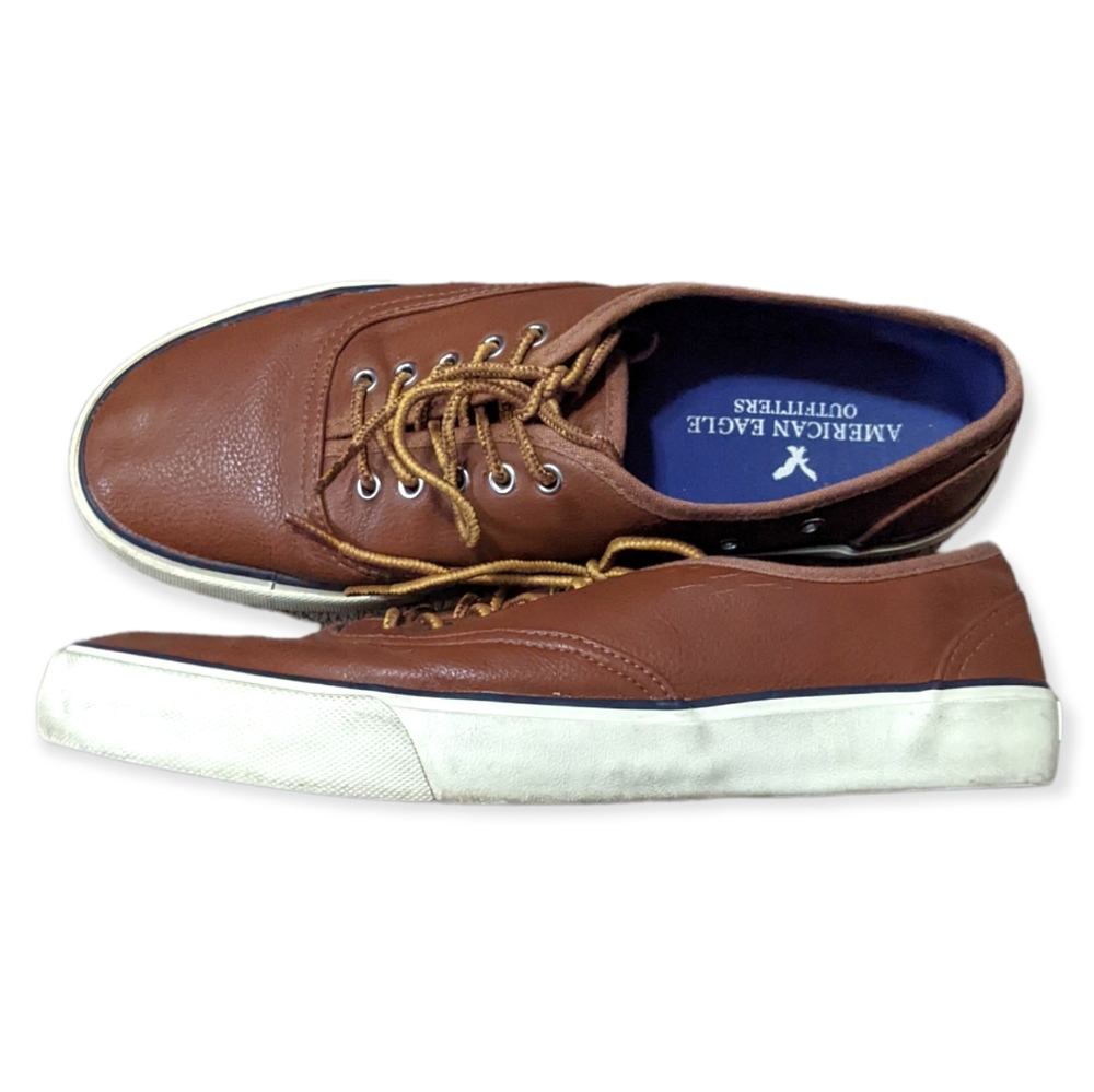 Brown Leather Sneakers AEO - Picture 2 of 5